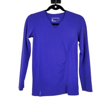 Salomon Womens Purple Long Sleeve Pullover Asymmetric Base Layer Size XS