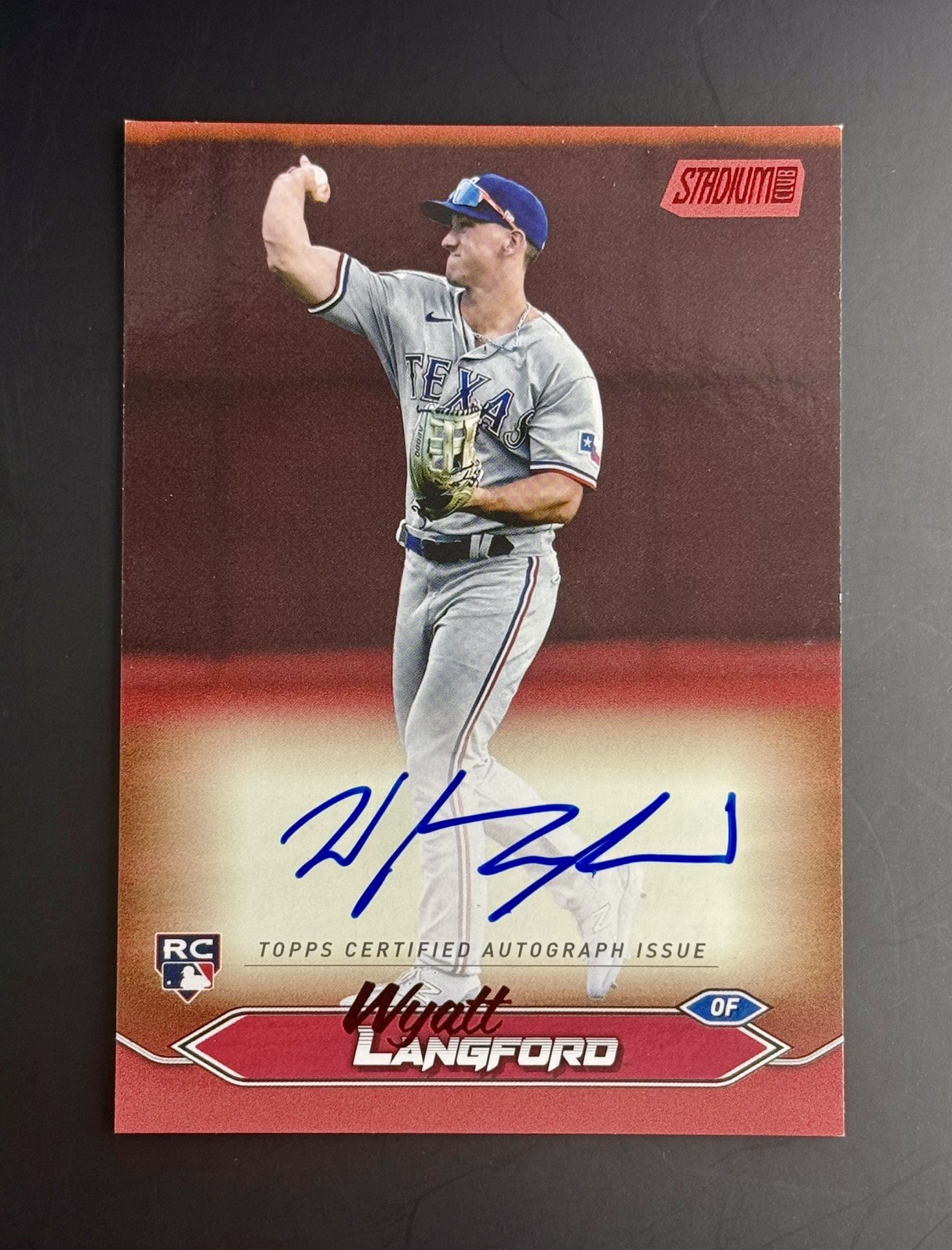 2024 Topps Stadium Club Wyatt Langford Rookie On Card Auto 🔴 Red Foil /50 