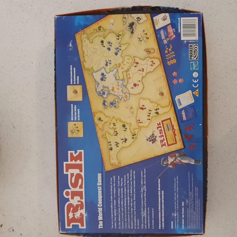 Risk Board Game Parker Bros 2004 The World Conquest Game Strategy 2-6 Players - Image 2 of 4