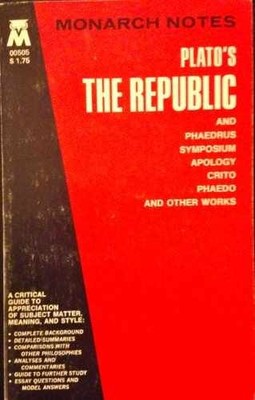 Monarch Notes on Plato's the Republic - Paperback, by Rauch Leo - Acceptable n