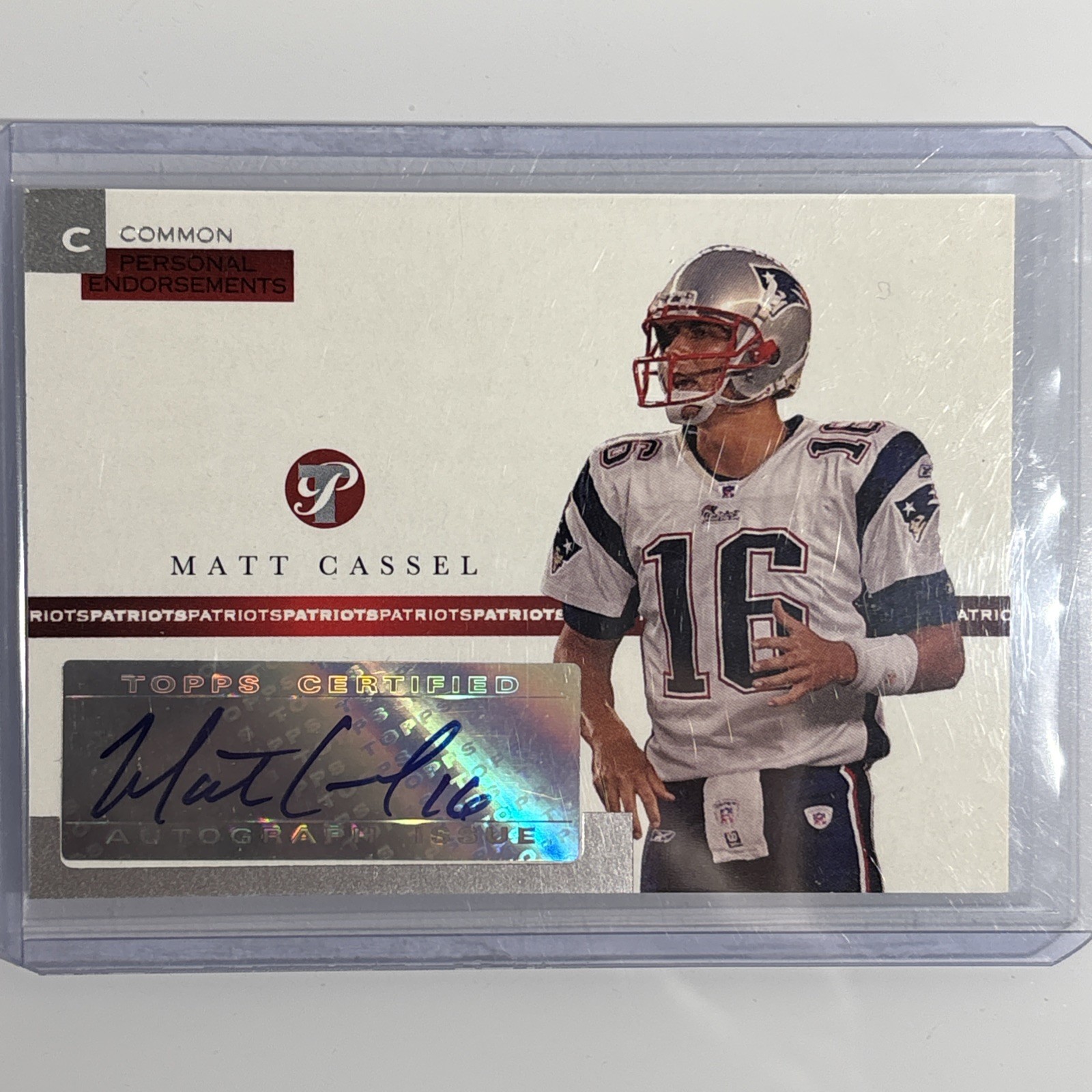 Matt Cassel Topps Pristine Personal Endorsements #PECMC Base