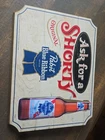 Vintage Pabst Blue Ribbon Wood Beer Sign "Ask for a SHORTY" 13 X 10 In