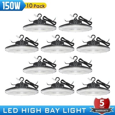 10X UFO Led High Bay Light 150W Dimmable Commercial Warehouse Factory Lighting