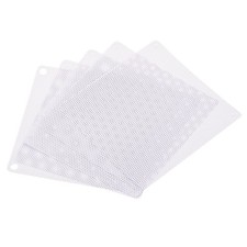 5pcs 120mm Computer Fan Filter Grills PVC Mesh Dustproof Case Cover White