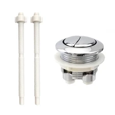 38 mm Thread Diameter Toilet Tank Button Dual Round Head Flush Push Button fo...
