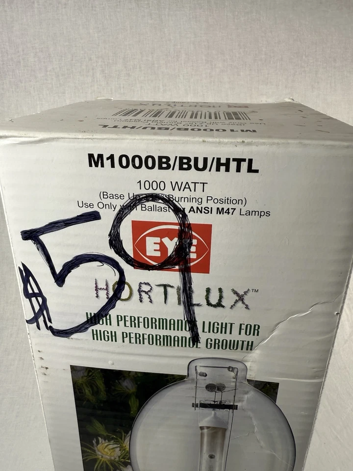Hortilux Blue Daylight Metal Halide Grow Lamp 1000 Watt UNUSED IN OG BOX - Image 2 of 4