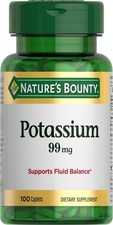Nature's Bounty Potassium 99mg, Supports Fluid Balance and Muscle Activity,...