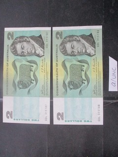 Australian Banknotes: $2 a/unc Great Item Must Have (T6734