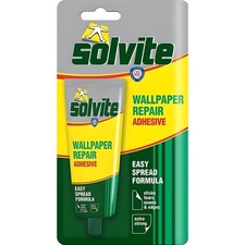 Solvite Wallpaper Repair Adhesive 56g Tube for Peeling Seams Tears Vinyl