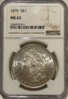 1879 P Morgan Silver Dollar NGC MS63 Better Date Morgan