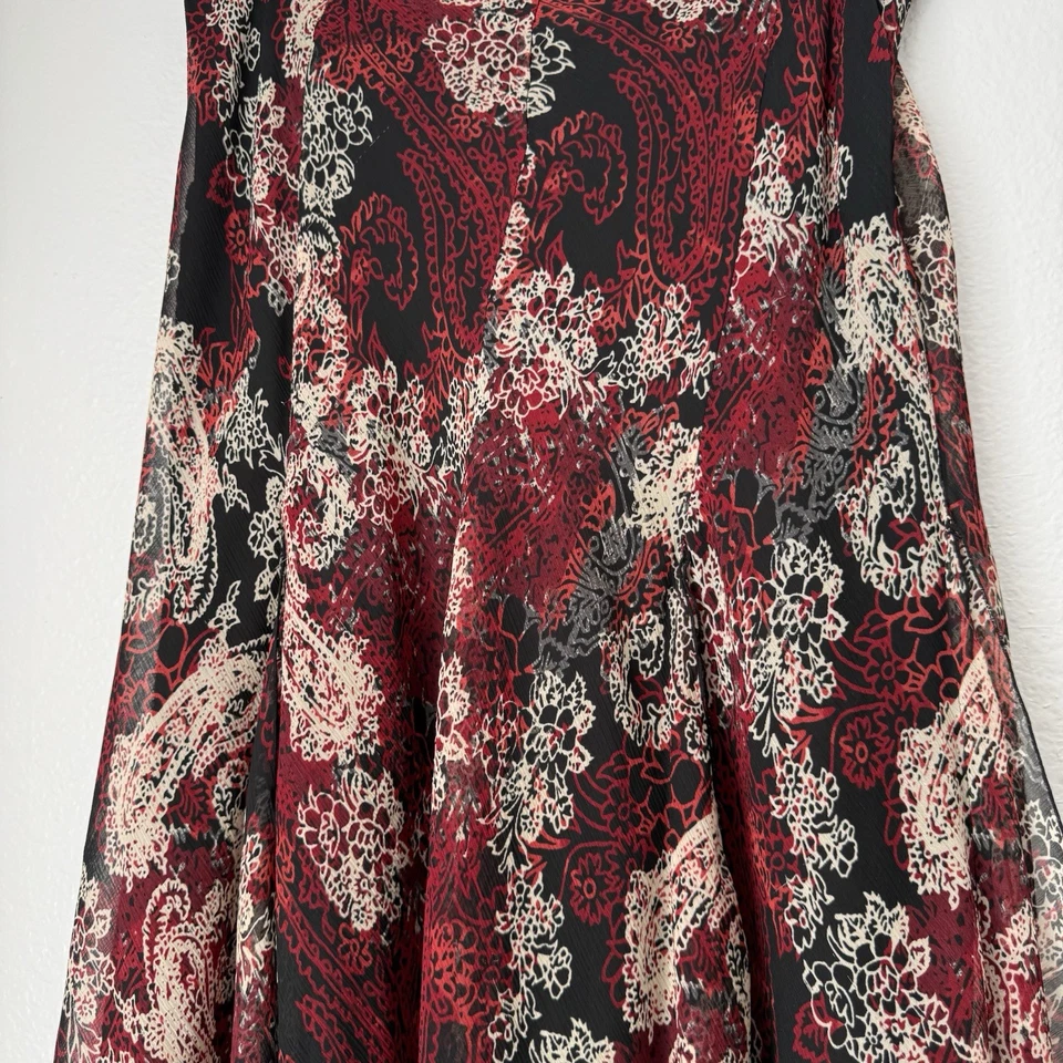 Vintage Dressbarn Whimsigoth Witchy Y2K Fairy Grunge Skirt Midi Paisley 2000s - Image 4 of 4