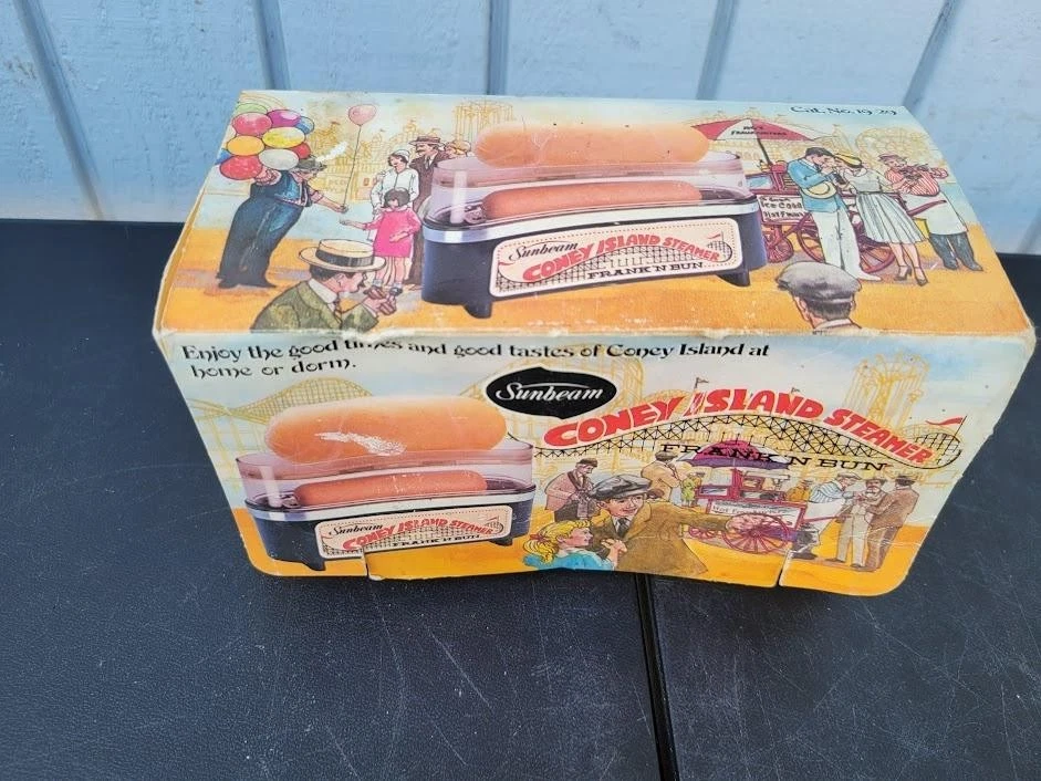 复古 Sunbeam Coney Island 蒸汽机 Frank N Bun 热狗保暖猫 19-29 号 — 第 2/4 张图片