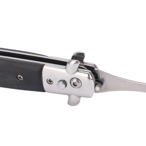 Folding Spoon Portable Foldable Stainless Steel With Black Wooden Handle Fo IM - Picture 8 of 12