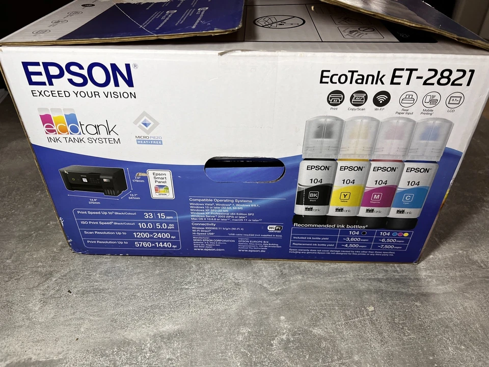 Epson EcoTank ET-2821 A4 Multifunction Wi-Fi Ink Tank Printer. Cost Savings: - Bild 4 von 4