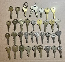 Vintage Mixed Lot of 35 Brass Keys Weiser JECO National GM BASCO Kwikset  More