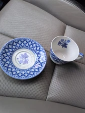 SPODE Blue Room Collection - “Geranium “ Tea/ Coffee Cup And Saucer