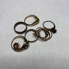 Vtg Antique Victorian Art Deco Bulk Ring Lot Gold Filled Sterling Estate J26