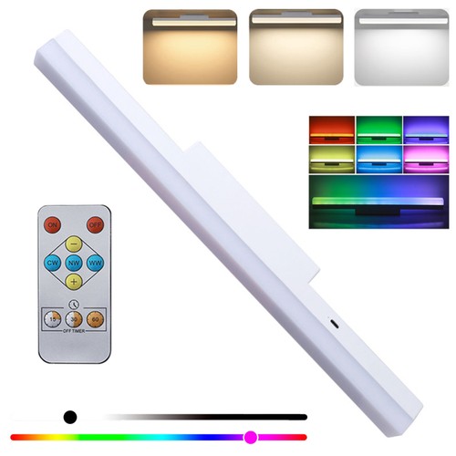 Akku Wandleuchte Innen LED Wandlampe mit Fernbedienung Bildbeleuchtung Kabellos - Bild 1 von 20