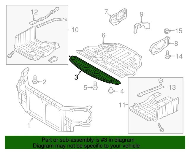 ✅GENUINE OEM✅ Front Under Cover Panel for 2011-2014 Hyundai Sonata 291103Q000 - Изображение 3 из 4