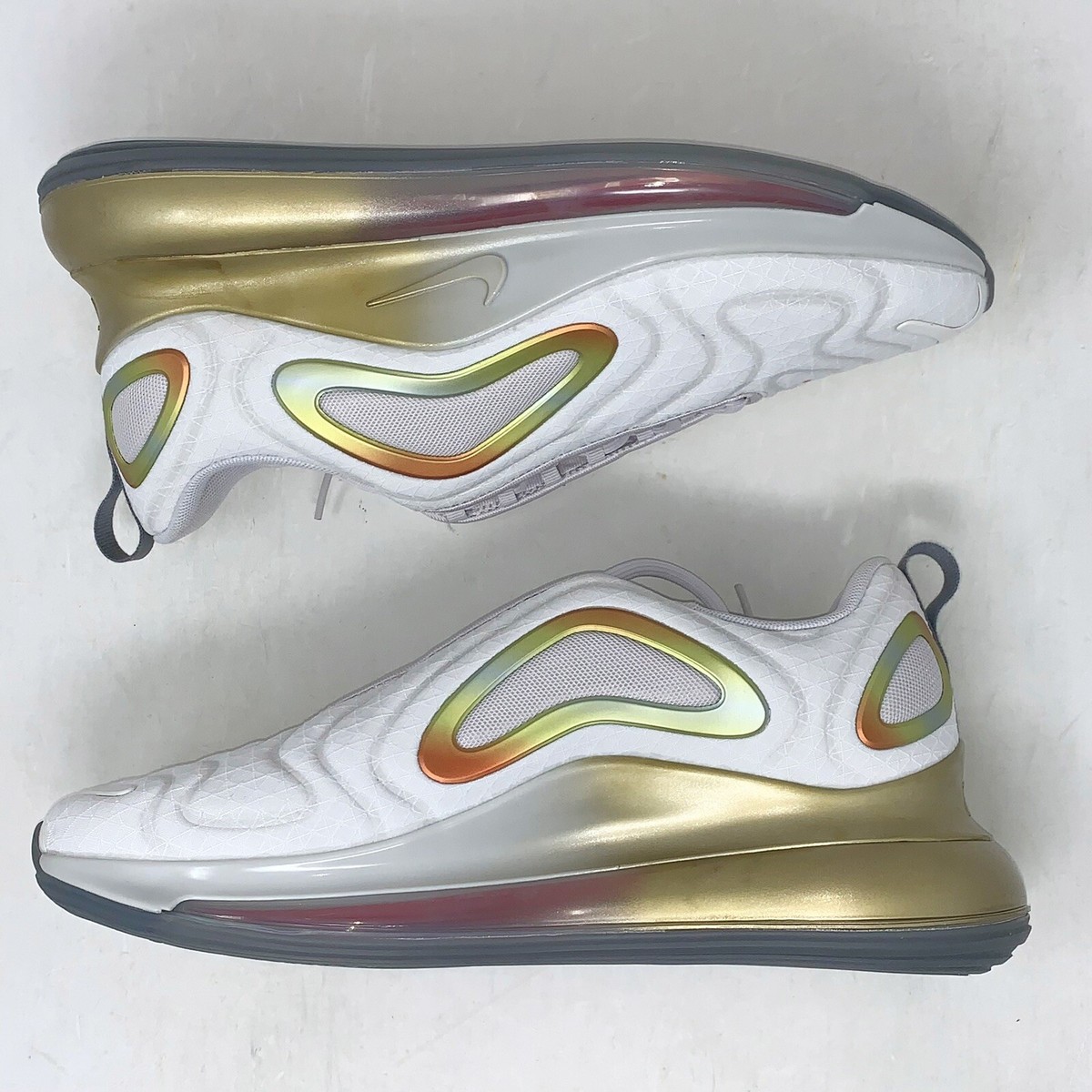 Nike Air Max 720 ホワイト ゴールド Nike Air Max 720 'Gradient Gold' White Sneakers, Size 10.5