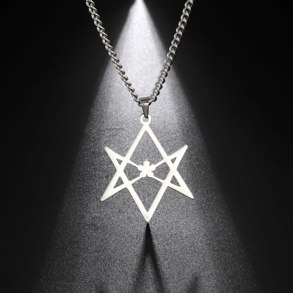 Unicursal Hexagram Stainless Steel Thelema Crowley Occult Satanic