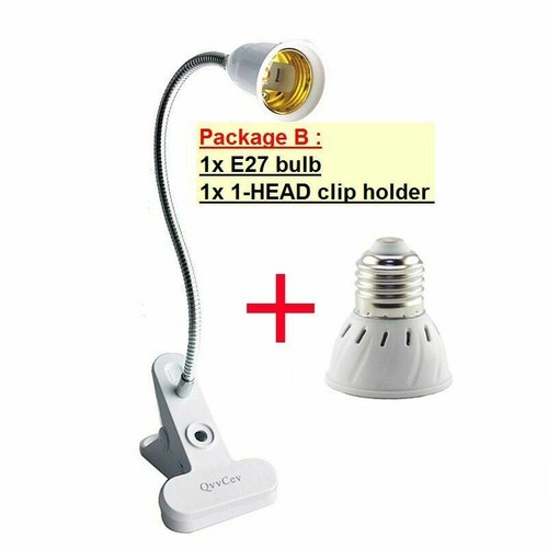 Indoor LED Pflanze Grow Licht Lampe Flexibel 2/3-Kopf Schreibtisch Halter Clip Cultivo - Bild 10 von 12