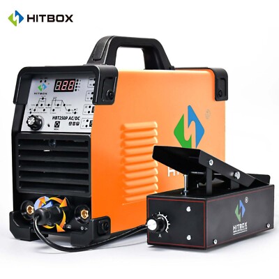 Aluminum HF Tig Welder 220V AC/DC Pulse MMA Tig Welding Machine 200A& Foot Pedal
