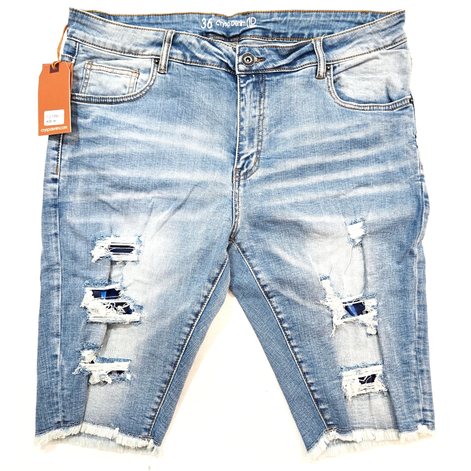 Premium Crysp Men's Shorts Stone Wash Design Rips Distressed Denim Jeans Shorts
Opens in a new windo