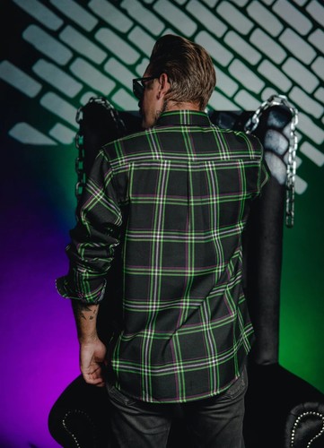 Dixxon Flanell "Frankie" Herren 3XL XXXL kariertes Hemd Halloween Horror Serie - Bild 9 von 11