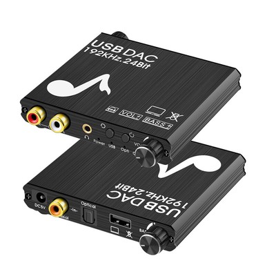 Stereo extractor Audio Splitter 192Khz 24Bit Digital to Analog Audio Converter