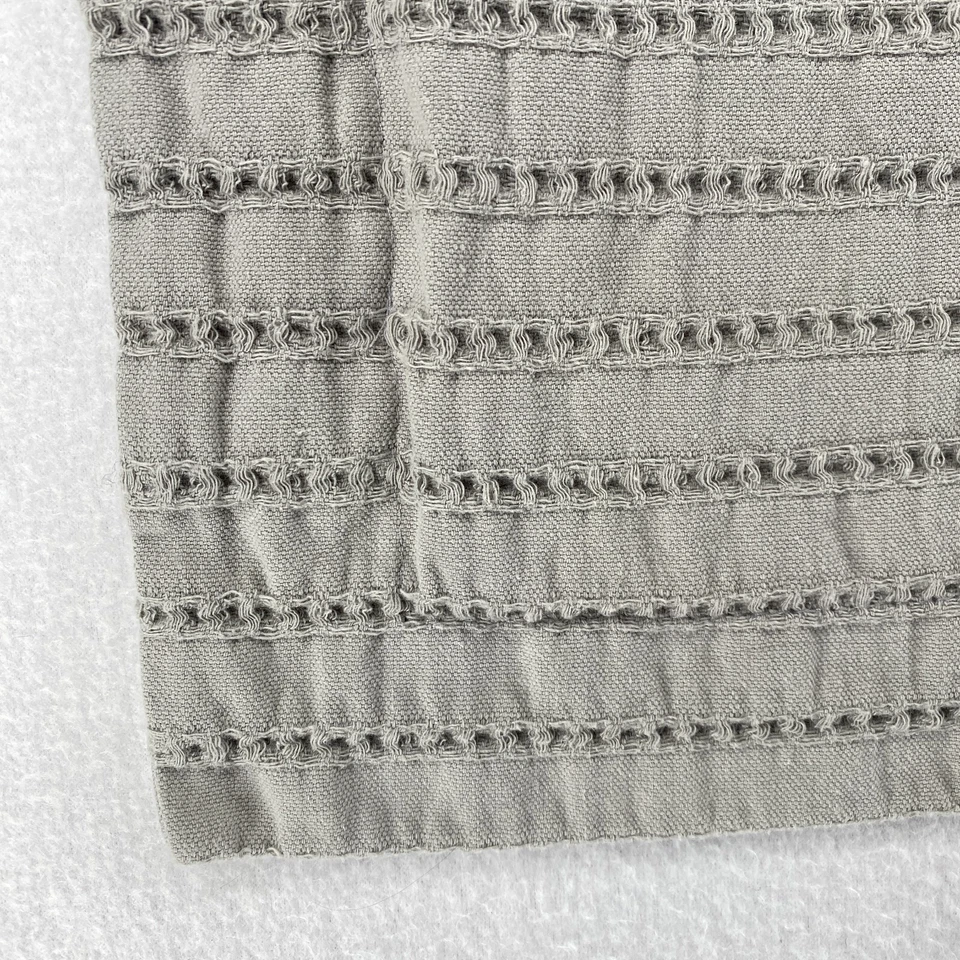 DOCOFIL WHITE Pillow Case Euro Sham Textured Bedroom Cotton Gray Portugal - Image 3 of 4