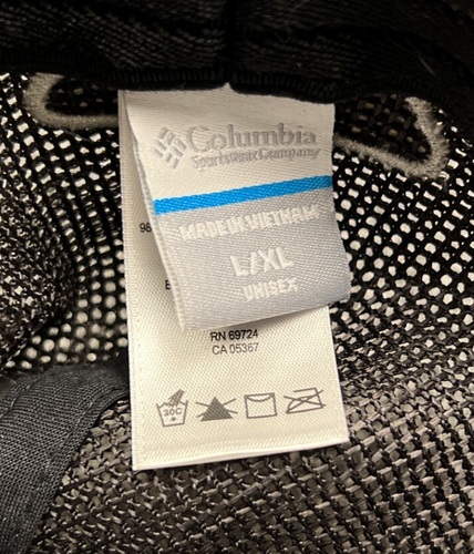 Columbia Sportswear Big PFG Logo Cap Adult Fitted L/XL Black Fishing Hat - Picture 9 of 10