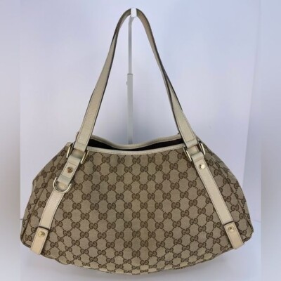 GUCCI Abbey Line Women's Shoulder Tote Bag GG Canvas 130736 | eBay