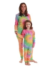 Just Love Tie Dye Mommy and Me Thermal Sets for Women & Children
