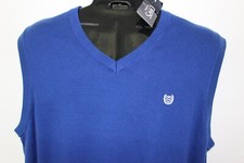 CHAPS RALPH LAUREN POLO BLUE V-NECK SLEEVELESS SWEATER VEST SZ: XL NWT
