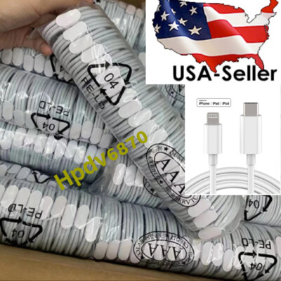 Lot 10/50/100  Fast Charger USB C Type-C PD Cable For iPhone 14 13 12 11 Pro Max