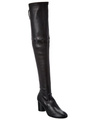 $1000 Stuart Stuart Weitzman Margotland OVER THE KNEE BOOT BLACK 4 (PB32)