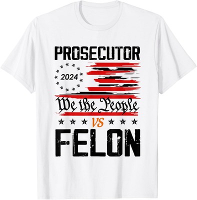 Prosecutor vs Felon 2024 Retro Stripe Voting Election 2024 T-Shirt