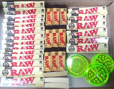 King Size RAW Rolling Papers + RAW Tips!! set with paper & tips smokers kit