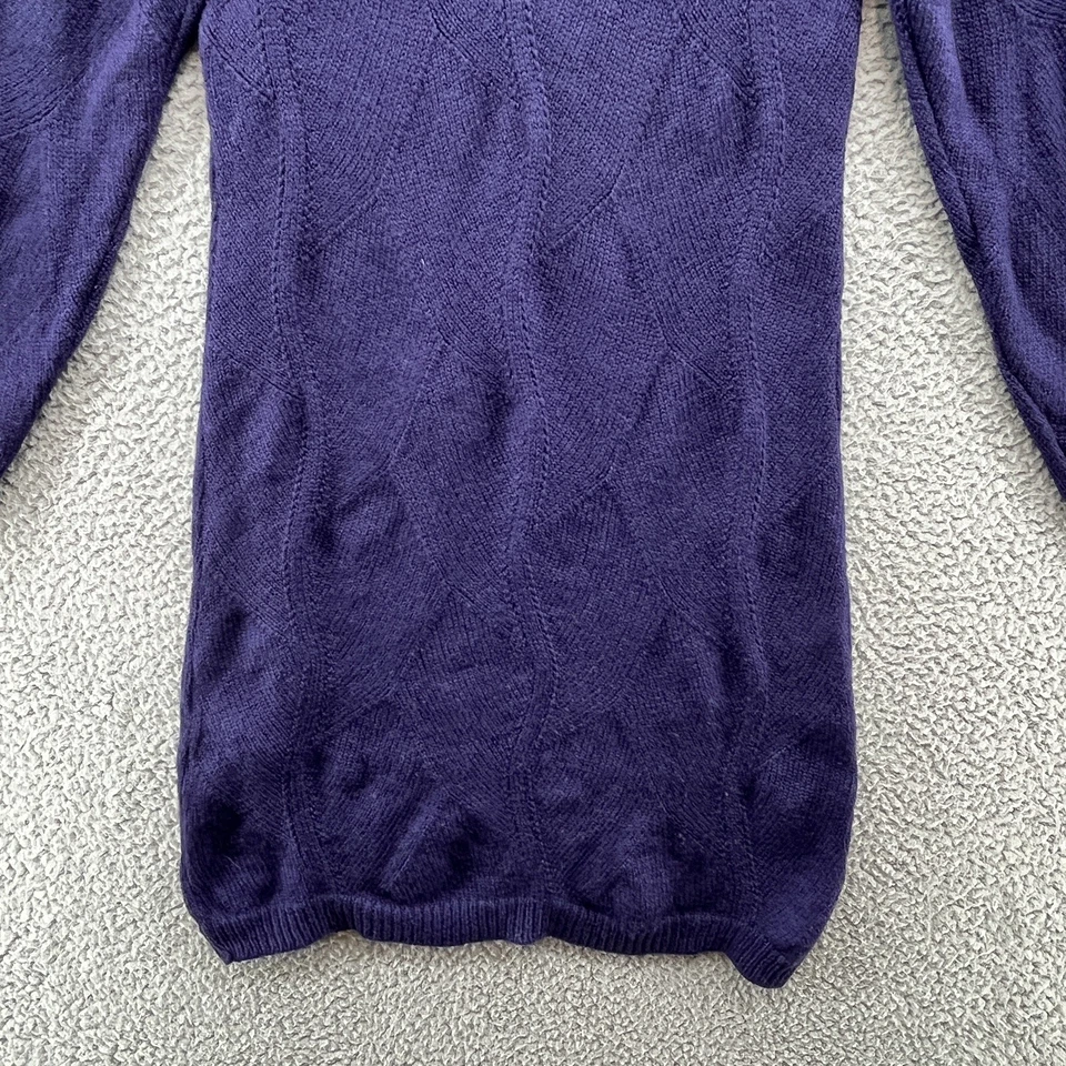 Vestido Piazza Sempione Mujer 6 Púrpura Lana Grueso Pucker Tejido Suéter Bodycon Mini Foto 2 de 4