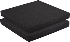 Pack of 2 Black Polyurethane Foam Sheets - 12 X 12 X 1,5 in Customizable Insert
