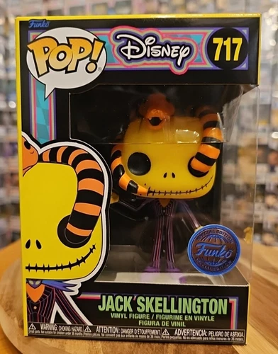 Funko Pop Disney Jack Skellington Black Light #717 Special Edition Vynl Figure