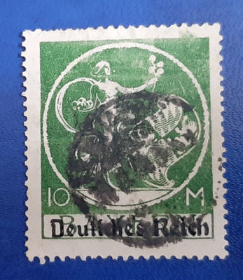 Stamp Germany Bavaria Deutsches Reich Bayern 10 Mark Mi. Nr. 137