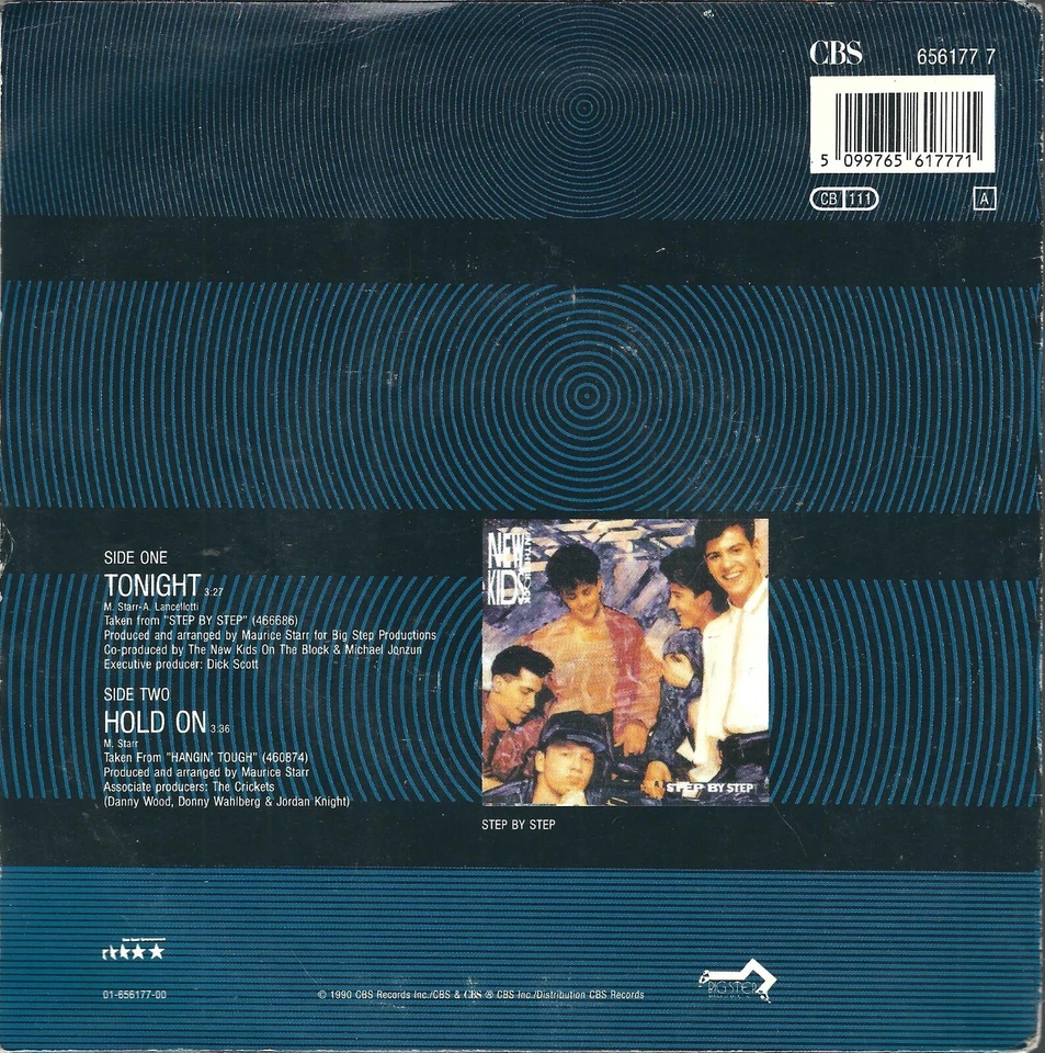 Disco 45 Giri New Kids On The Block – Heute Abend / Hold On § - Bild 2 von 2