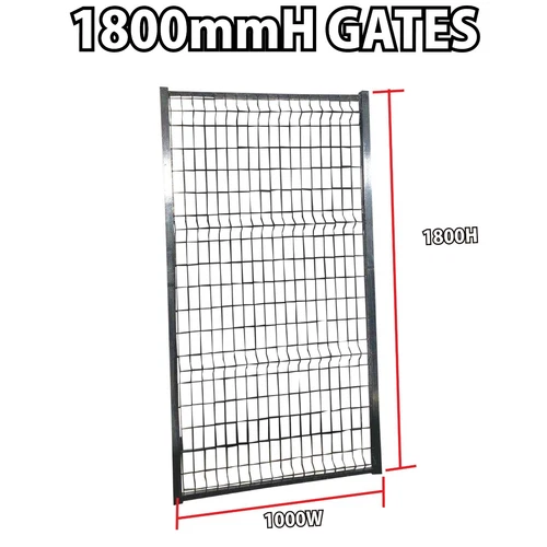 Black Fencing Garden Yard Outdoor Commercial Weld Mesh Fence Arc 1800Hx2930mm - Picture 6 of 12