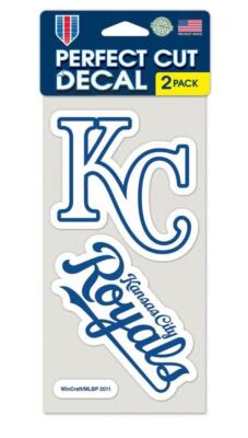 Kansas City Royals 4x4 Perfect Cut Set of 2 Decal [NEW] MLB Car Emblem ...