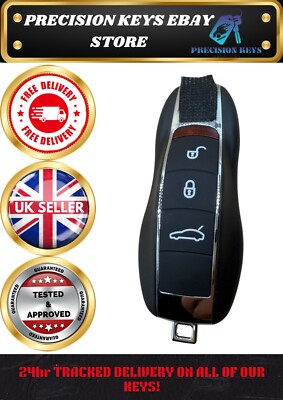 Porsche 3BTN AUTO FERNBEDIENUNG SCHLÜSSELANHÄNGER SLOT IN NON KEYLESS 434MHZ ID49 CHIP 7PP959753BS