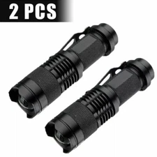 2Pack Tactical LED Flashlight Military Grade Torch Small Ultra Bright Light Lamp