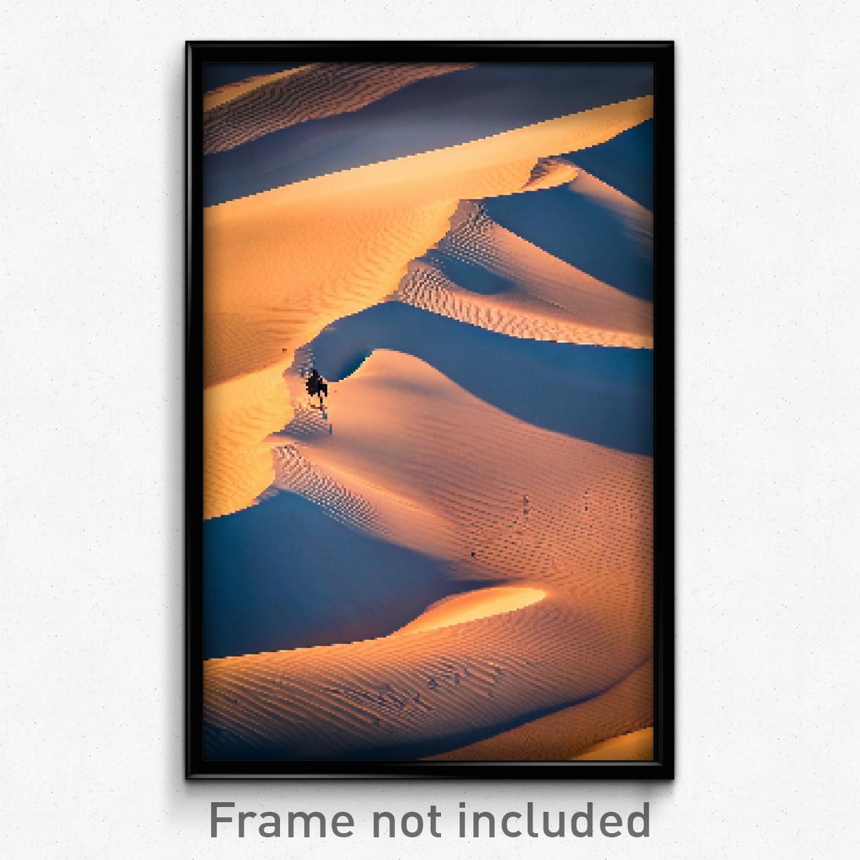 8-Bit Psychedelic Pixel Art Poster - Stupendous Sands Trippy Video Game Print