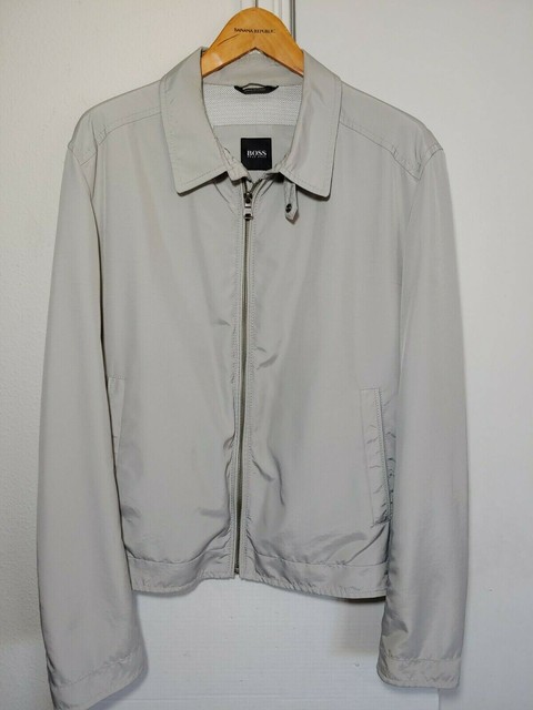 HUGO BOSS Men's Beige Classic Golf Mesh Lined Full-Zip Jacket 44R -Black Label | eBay